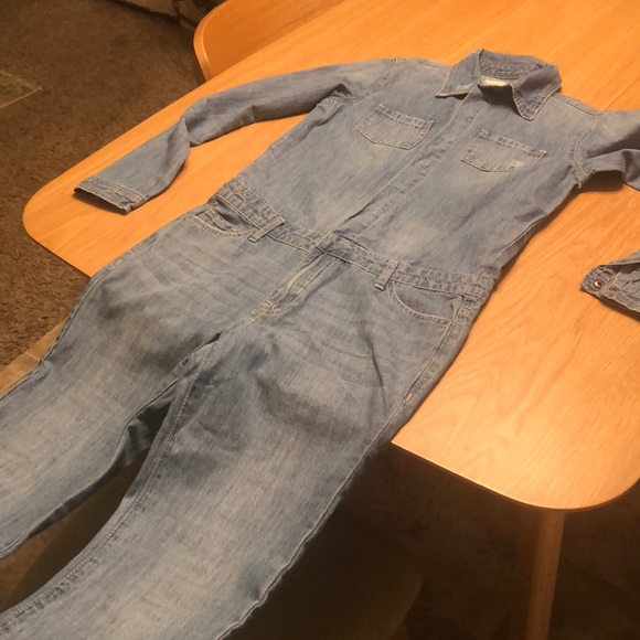 gianni bini denim jumpsuit